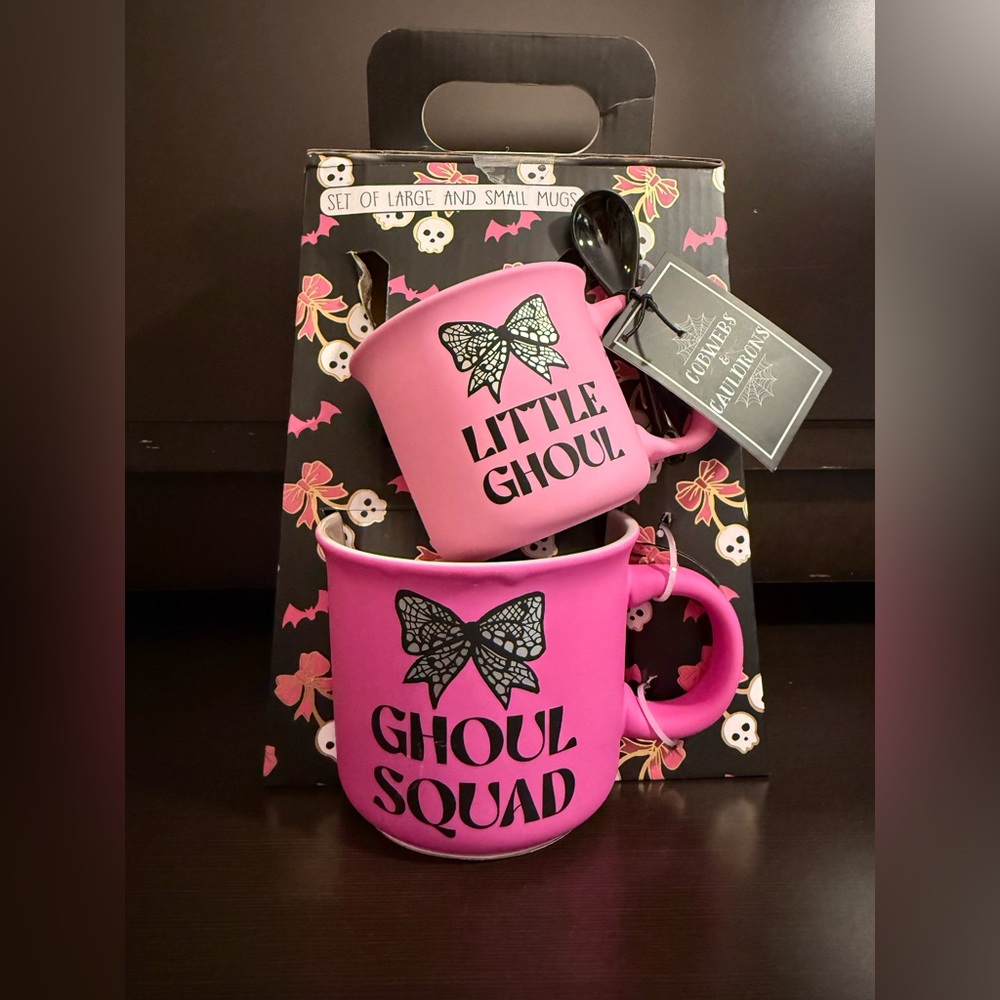 MOMMY GHOUL & LITTLE GHOUL Halloween Mug Set